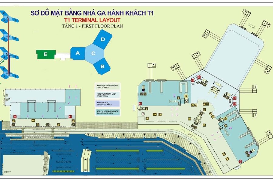 GA T1 SÂN BAY NỘI BÀI VỚI SƠ ĐỒ CHI TIẾT VÀ HƯỚNG DẪN DI CHUYỂN